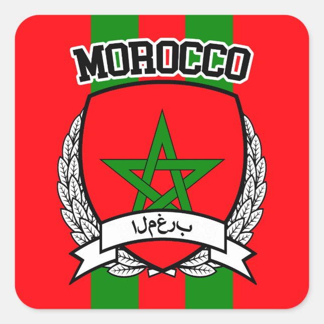Morocco Square Sticker (Front)