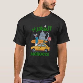 Morocco Surf Taxi Vintage Travel Graphic Moroccan T-Shirt