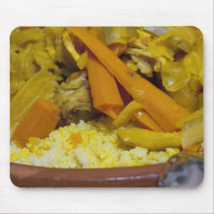 Morocco, Tetouan. Traditional Moroccan meal of Mouse Mat