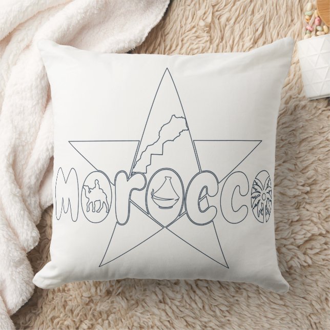 Morocco - The Star of Culture and Change Cushion (Blanket)