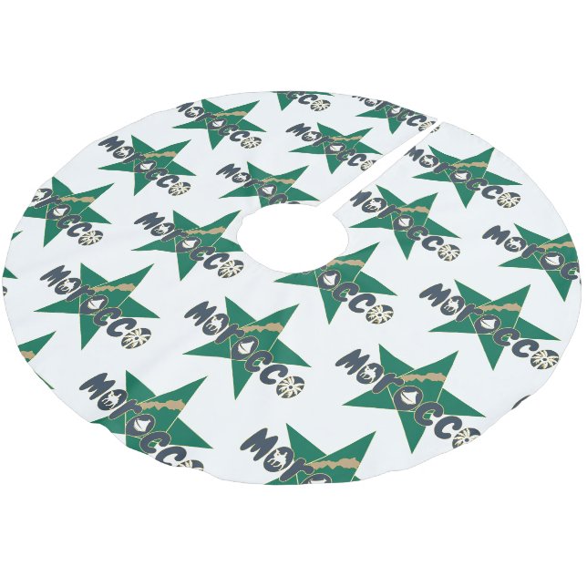 Morocco: The Star That Holds Our Past and Future Brushed Polyester Tree Skirt (Angled)