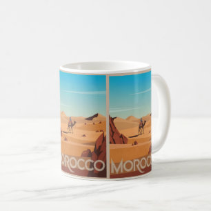 Morocco travel postcard desert camel trip gift coffee mug