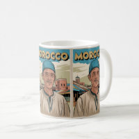 Morocco travel postcard with local man gift