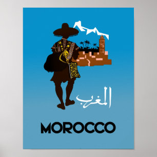 Morocco travel poster