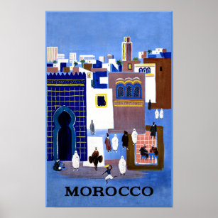 Morocco travel poster. poster