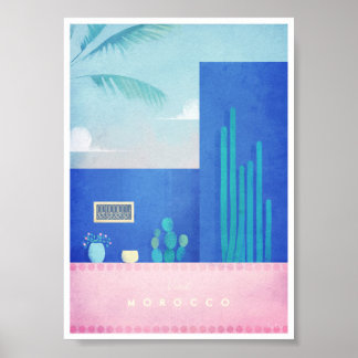 Morocco Vintage Travel Poster