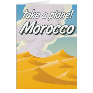 Morocco vintage travel poster