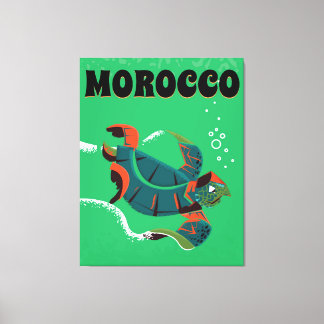 Morocco vintage travel poster art canvas print