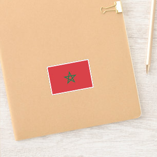 Morocco Waterproof Sticker Flag