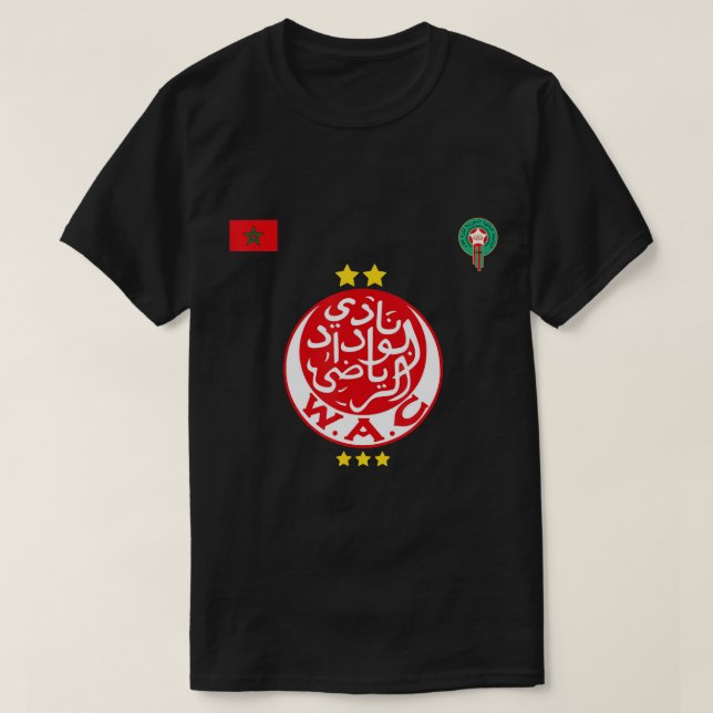Morocco Wydad Casablanca Wac Lover Soccer Widad T- T-Shirt (Design Front)