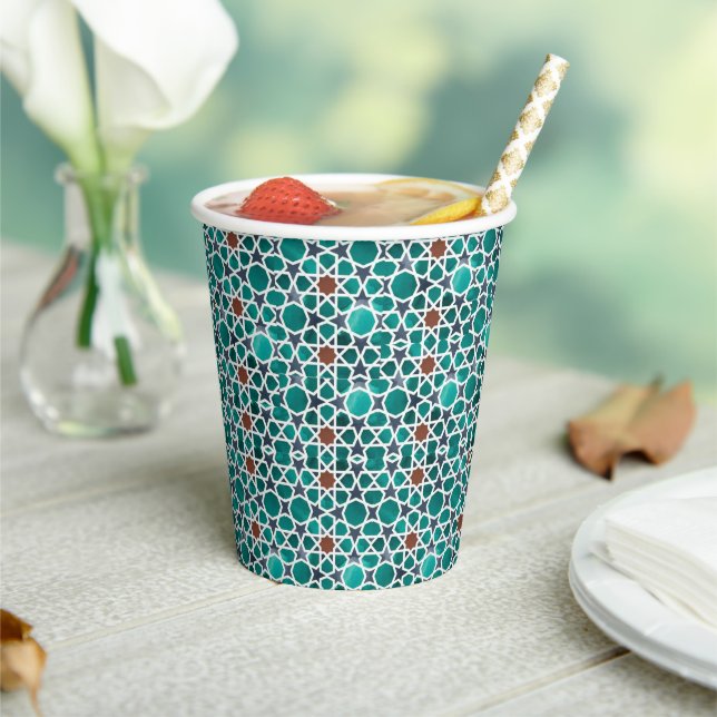 Moroccon Art Disposable  Cups (Insitu)