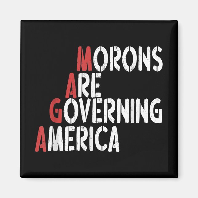 Morons Are Governing America Funny Tee  Magnet (Front)