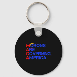 Morons Are Governing America Funny Trump 2024 _2  Key Ring