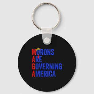 Morons Are Governing America Funny Trump 2024 _3  Key Ring