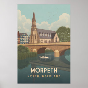 Morpeth Northumberland Travel Poster