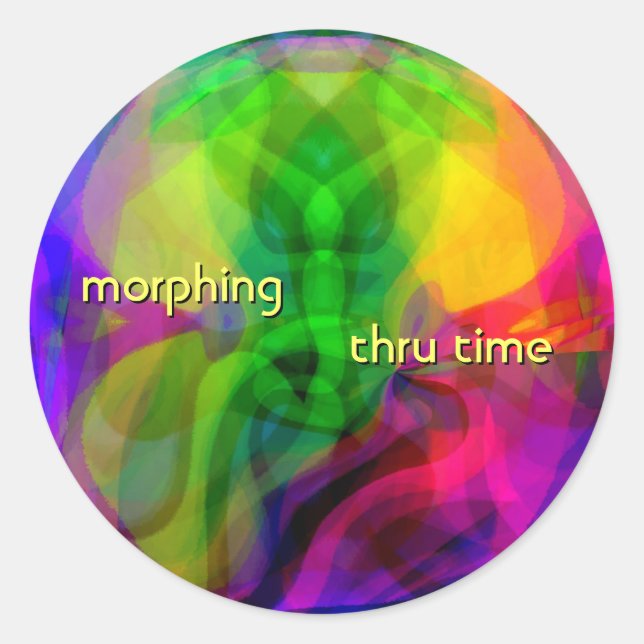 Morphing Thru Time Classic Round Sticker (Front)