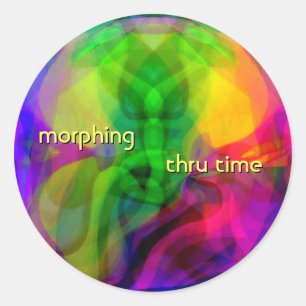 Morphing Thru Time Classic Round Sticker