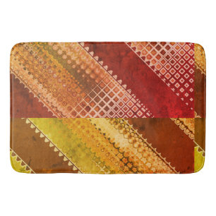 Morphinius Asymmetrical abstract 1 of 12 red Bath Mat