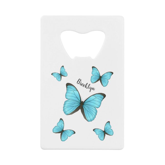Morpho butterflies cartoon illustration  (Front)