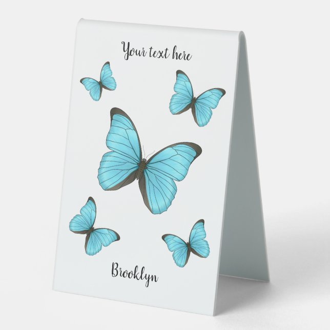 Morpho butterflies cartoon illustration  (Front)
