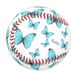 Morpho butterflies cartoon illustration baseball