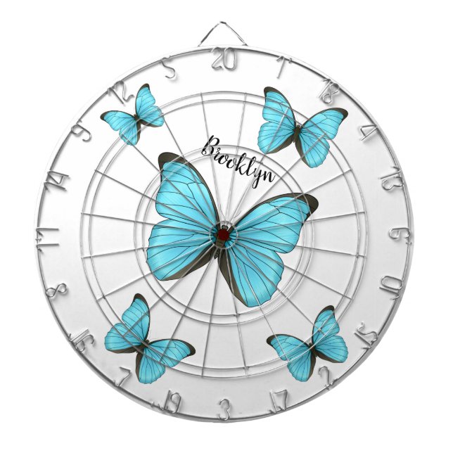 Morpho butterflies cartoon illustration  dartboard (Front)
