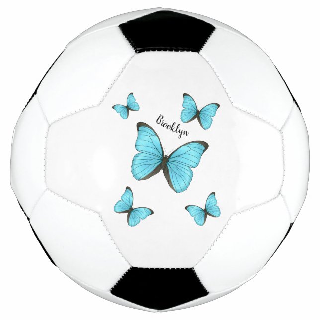 Morpho butterflies cartoon illustration  football (Front)