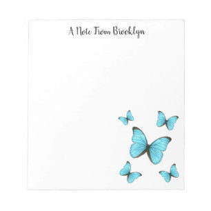 Morpho butterflies cartoon illustration  notepad
