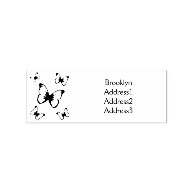 Morpho butterflies cartoon illustration  rubber stamp (Imprint)