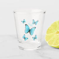 Morpho butterflies cartoon illustration