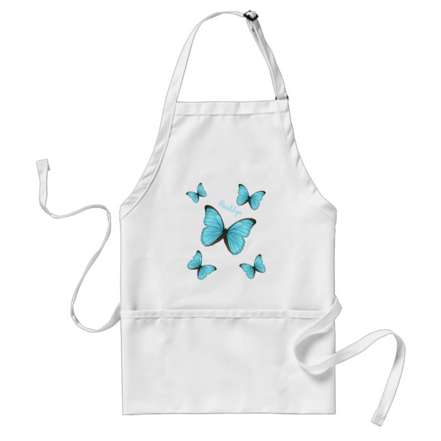 Morpho butterflies cartoon illustration  standard apron (Front)