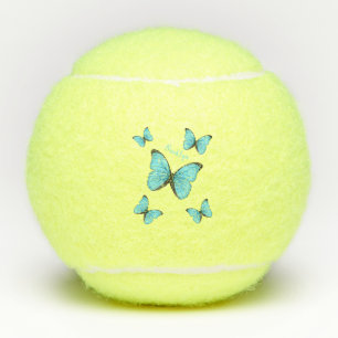 Morpho butterflies cartoon illustration tennis balls