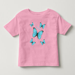 Morpho butterflies cartoon illustration toddler T-Shirt
