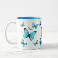 Morpho butterflies cartoon illustration 