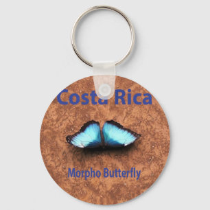 Morpho butterfly Costa Rica Key Ring