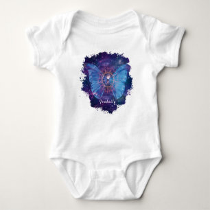 Morpho butterfly / Galaxy Mandala  Baby Bodysuit