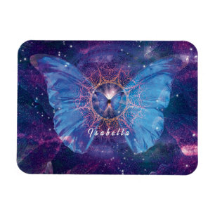 Morpho butterfly / Galaxy Mandala Magnet