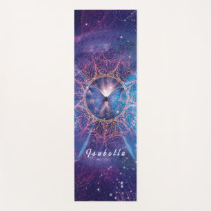 Morpho butterfly / Galaxy Mandala  Paper Coaster Yoga Mat