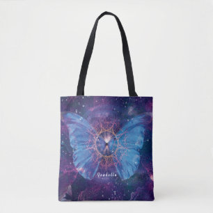 Morpho butterfly / Galaxy Mandala Tote Bag
