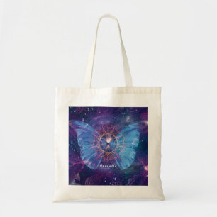 Morpho butterfly / Galaxy Mandala Tote Bag
