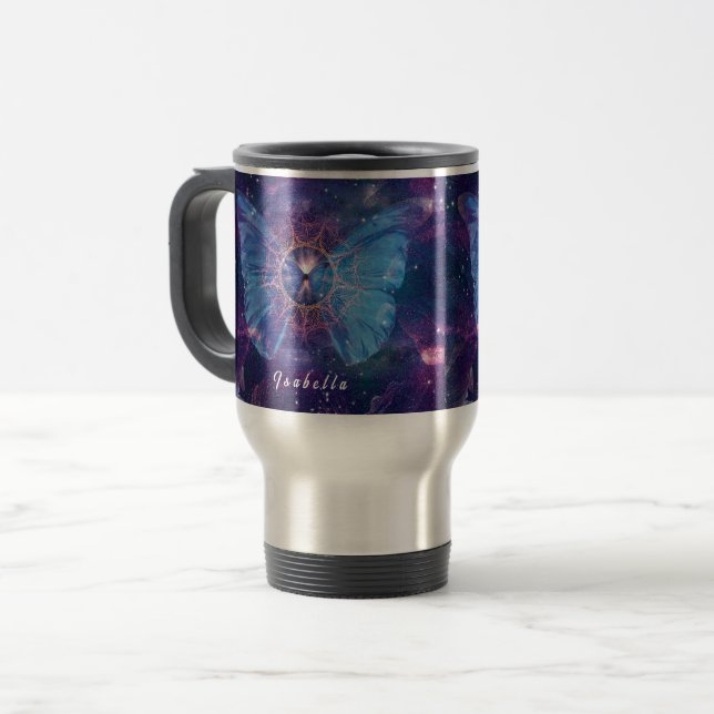 Morpho butterfly / Galaxy Mandala  Travel Mug (Front Left)