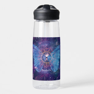 Morpho butterfly / Galaxy Mandala Water Bottle