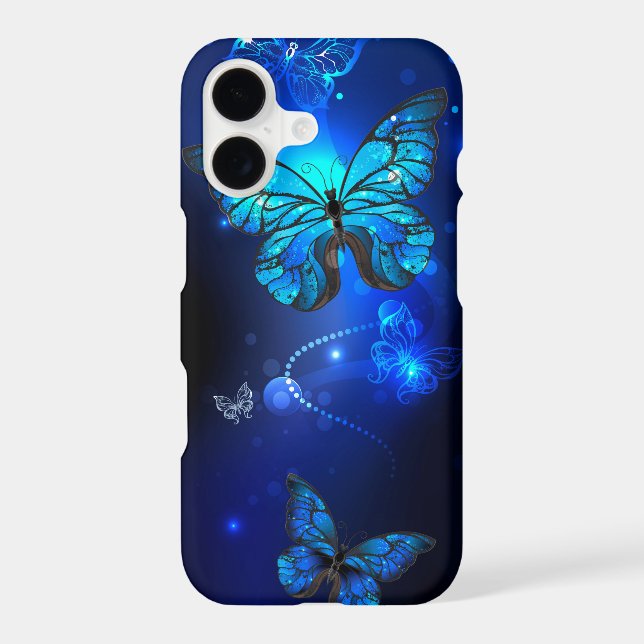 Morpho Butterfly in the Dark Background (Back)
