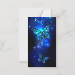 Morpho Butterfly in the Dark Background Advice Card