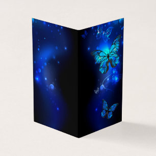 Morpho Butterfly in the Dark Background Business Card