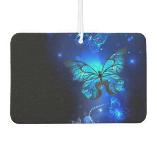 Morpho Butterfly in the Dark Background Car Air Freshener