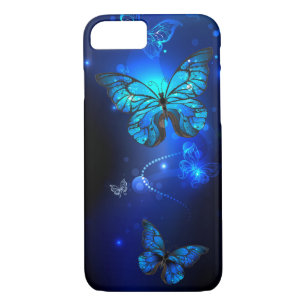 Morpho Butterfly in the Dark Background iPhone 8/7 Case