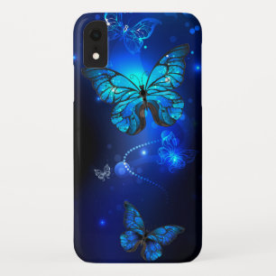 Morpho Butterfly in the Dark Background iPhone XR Case
