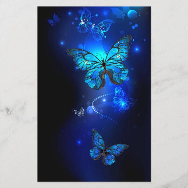 Morpho Butterfly in the Dark Background Flyer (Front)
