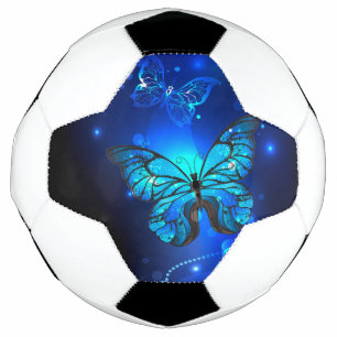Morpho Butterfly in the Dark Background Football
